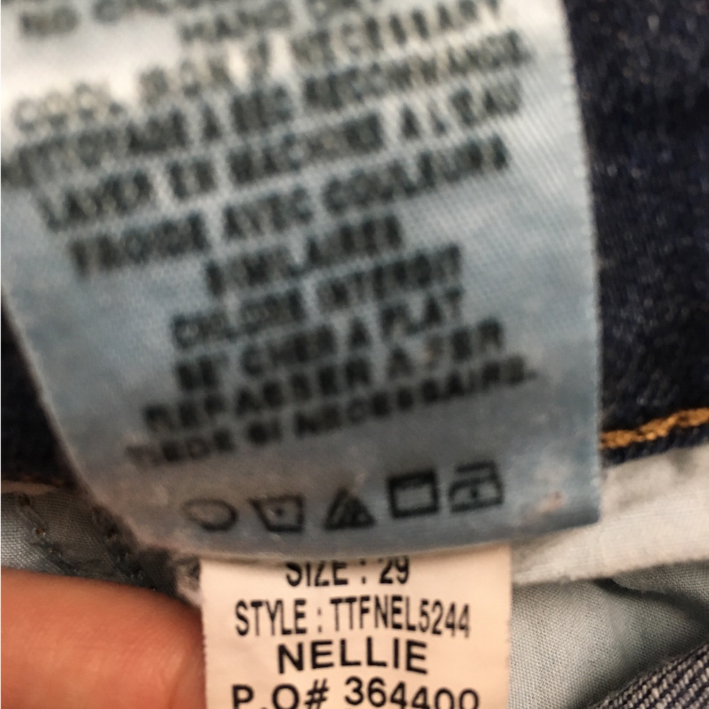 Joe’s Jeans Straight Leg Nellie Distressed Jeans Denim Size 29 Blue Stre… - Picture 12 of 12